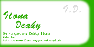 ilona deaky business card